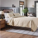 Hearth & Hand Magnolia Full Queen Duvet Comforter Cover Set Pillow Sham Neutral. Fixed Price $80.10.