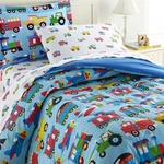 Wildkin Kids Trains, Planes & Trucks Cotton Comforter 3 Pc Set -. Fixed Price $33.99.