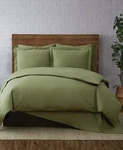 Brooklyn Loom Solid Cotton Percale 3-PC. Duvet Cover Set King Olive Green. Fixed Price $29.00.