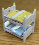 Epoch Sylvanian Calico Critters Twin Beds With Mattresses Blue Fish Yellow Duck. Fixed Price $10.95.