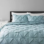 Amazon Basics All-season Down-alternative 3 Piece Comforter Bedding Set, King. Fixed Price $50.00.