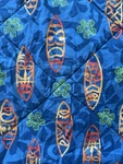 Dean Miller Surf Bedding Hawaiian Comforter Twin Cotton Tiki Faces 64X78. Fixed Price $65.00.