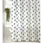 Tahari Black Bows Shower Curtain Fabric 72X72" Tied Ribbon New Package. Fixed Price $50.80.