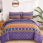 Wongs Bedding Boho Comforter Set SIZE,7 Pieces Bohemian King, Purple. Fixed Price $78.88.