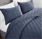 Brooklyn Loom Diamond Washed Cotton Solid Color Full Queen Quilt Set 3 Pcs Blue. Fixed Price $105.99.