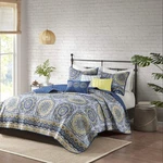 Madison Park Tangiers Quilt Modern King/cal KING(104"X94"), Circle Blue. Fixed Price $100.99.