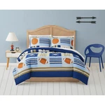 My World Denim And Khaki Sports Multiple Polyester 3-PIECE Full/queen Comforter. Fixed Price $55.00.