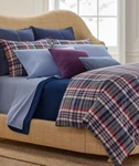 Lauren Ralph Wilson Plaid Duvet Cover Set, Full/queen - Navy Red. Fixed Price $270.00.