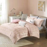Raina Comforter Microfiber Metallic Print Geometric Design Embroidered Toss Pill. Fixed Price $96.99.