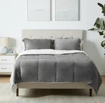 Ultra-soft Micromink Sherpa Comforter Bed 3 Piece Set Charcoal, Full/queen. Fixed Price $12.00.