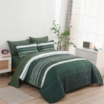 Kakijumn Piece Bed Bag Stripe Comforter TWIN(5 Set), Dark Green. Fixed Price $90.66.