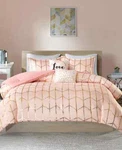 Intelligent Design Raina Metallic 4-PC. Comforter Set, Twin/twin Xl Blush/gold. Fixed Price $58.88.