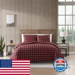 Eddie Bauer - King Comforter Set Cotton Reversible Bedding Buffalo Plaid. Fixed Price $106.88.