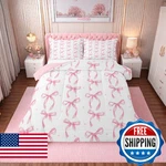 Erosebridal Cute Pink Bow Toddler Bedding Set For Girls,ribbon Knot. Fixed Price $66.22.