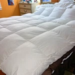 Hotel Living King Fit Feather Comforter 76X80 White Down Fill 19.4 Lbs Bedding. Fixed Price $56.25.