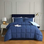 Hig 3PC Down Alternative Comforter Set - All Queen, Navy Blue/light. Fixed Price $57.11.