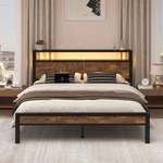 Full/queen/king Metal Bed Frame With Storage Headboard And Charging Station. Fixed Price $138.59.