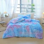Roscloud Kids Girls Blue Rainbow Faux Fur Comforter Set 3PC Plush Bedding. Fixed Price $85.05.