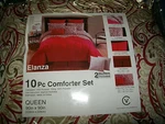 New 10 Piece Victoria Classics Elanza Red/multi Polyester Queen Comforter Set. Fixed Price $99.99.