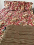Chaps Ralph Lauren Summerton Queen/full Comforter Set 3 Std Shams Red Floral. Fixed Price $165.00.