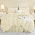Andency Faux Fur Beige Comforter Set King (104"X90"), 11 - Light. Fixed Price $103.19.