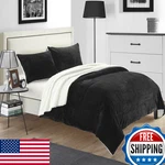 Chic Home Evie 2 Piece Blanket Set Soft Sherpa Lined Microplush Faux Mink Sham. Fixed Price $73.92.