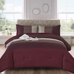Wongs Bedding Burgundy Reversible Stripe Down Alternative Comforter King Soft. Fixed Price $52.99.