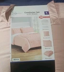 Mainstays Blush Pink 10 Piece Bed Bag Comforter Set With Sheets, King. Fixed Price $40.00.