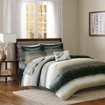 Beautiful Chic Grey White Taupe Brown Abtract Bed In Bag Comforter & Sheet Set. Fixed Price $168.32.