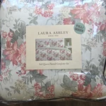 Laura Ashley Rose Floral Full Queen Comforter Set Flannel Cottage New. Fixed Price $119.99.