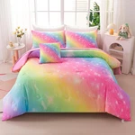 Rainbow Glitter Twin Comforter Set With Soft Sheets Girls' Room. Fixed Price $88.99.