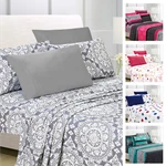 6PC Bed Set Deep Pocket Printed Luxury Microfiber -hotel Ultra Soft. Fixed Price $27.99.