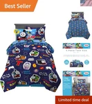 Thomas & Friends Kids Bedding Super Soft Comforter And Sheet Set With Sham, 5.... Fixed Price $113.59.