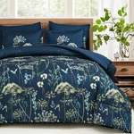 Yiran King Navy Blue Floral Comforter Set 7-PIECE Dandelion Botanical Spring. Fixed Price $119.75.