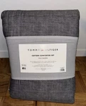 Tommy Hilfiger Texture Gray Stripe 3PC Full/queen Comforter Set. Fixed Price $129.99.