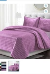 Tribeca Velvet Florence Queen Oversized Quilt 2 Shams Lilac Lavender Purple Nwot. Fixed Price $79.00.