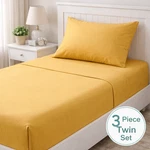 Twin Size 3 Piece Sheet Set Soft Microfiber Dorm College Kids Bedding. Fixed Price $14.99.