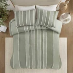 Ink+ivy King/california 3PC Shay 100% Cotton Striped Duvet Cover Set Sage. Fixed Price $29.99.