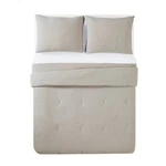 Pem America Jersey 2 Piece Twin / Soft Comforter Set Tan Size Xl Nwb. Fixed Price $104.99.