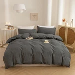 Ecocott Grey Duvet Cover King Size, 100% Washed Cotton With Zipper. Fixed Price $99.13.