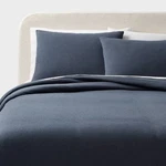 King Modern Jersey Duvet And Sham Set Dark Navy Blue - Threshold. Fixed Price $30.59.