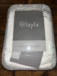 Layla Down Alternative Comforter 300 Thread Count Twin Xl New Nwt White. Fixed Price $185.00.