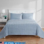 Solid Crinkle Microfiber Quilt Soft Wash Hypoallergenic Adult Blanket Full/queen. Fixed Price $41.75.