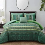 Boho Paisley Floral Striped Comforter Set 8-PCS In Bag Microfiber All Seasons. Fixed Price $93.89.