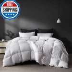 Saisier White Goose Feather Down Comforter Twin Size Premium All Season Duvet. Fixed Price $182.86.