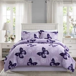 Artall Lightweight Microfiber 3 Piece Comforter Set With 2 Shams, Butterfly Patt. Fixed Price $55.67.