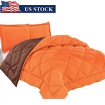 Reversible 3PC Comforter Home Bedroom Sets 100% Silky Soft Fiber Fabric Twin. Fixed Price $44.69.