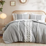 Ink+ivy Comforter Size Bed, Chenille Tufted, King/cal King, Gray. Fixed Price $163.99.