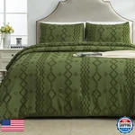 Andency Olive Green Tufted Comforter Set California KING104X96INCH 3 PIECES1. Fixed Price $101.13.