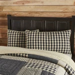 My Country King Sham Cottage Navy Khaki Check 21X37. Fixed Price $24.95.